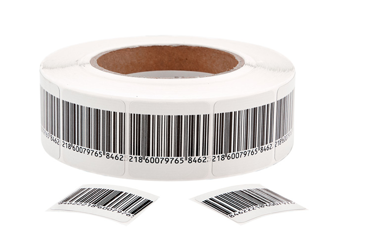 Антикражная этикетка радиочастотная штрих - код 40 x 40 мм. (50 мкрн, рулон - 1000 шт.)