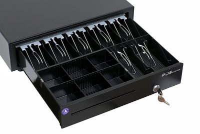 Денежный ящик Poscenter 16E7 410x415x100 распайка для ШТРИХ-М черный — фото 2