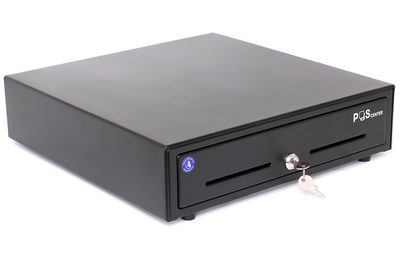 Денежный ящик POScenter 16MK 410x420x100 механический, PUSH, черный — фото 1