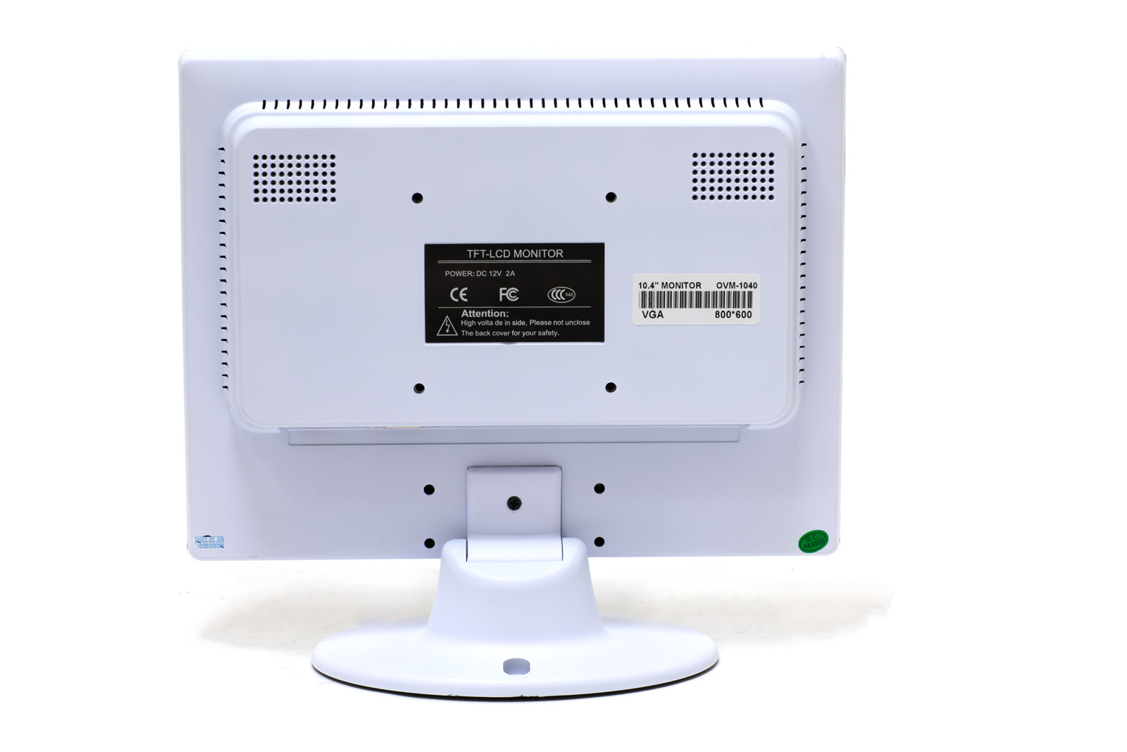 Доп. изображение №3  Монитор Poscenter 10, 4 (TFT/800*600/400:1/250-400 cd/m2/ 60-75 Hz/VGA-кабель 3м/БП12V/RUS), белый