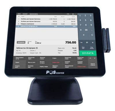 POS-моноблок Poscenter POS101 PRO, 4GB/128GB, Win 10 IoT, m2 SSD, БЕЗ MSR — фото 2