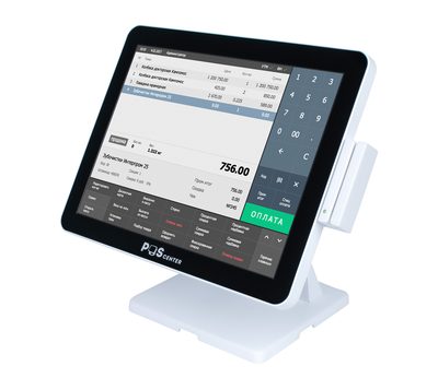 Сенсорный моноблок POSCenter Atlas (15, PCAP, J4125, RAM 4Gb, SSD 128Gb, MSR) без ОС, белый — фото 3