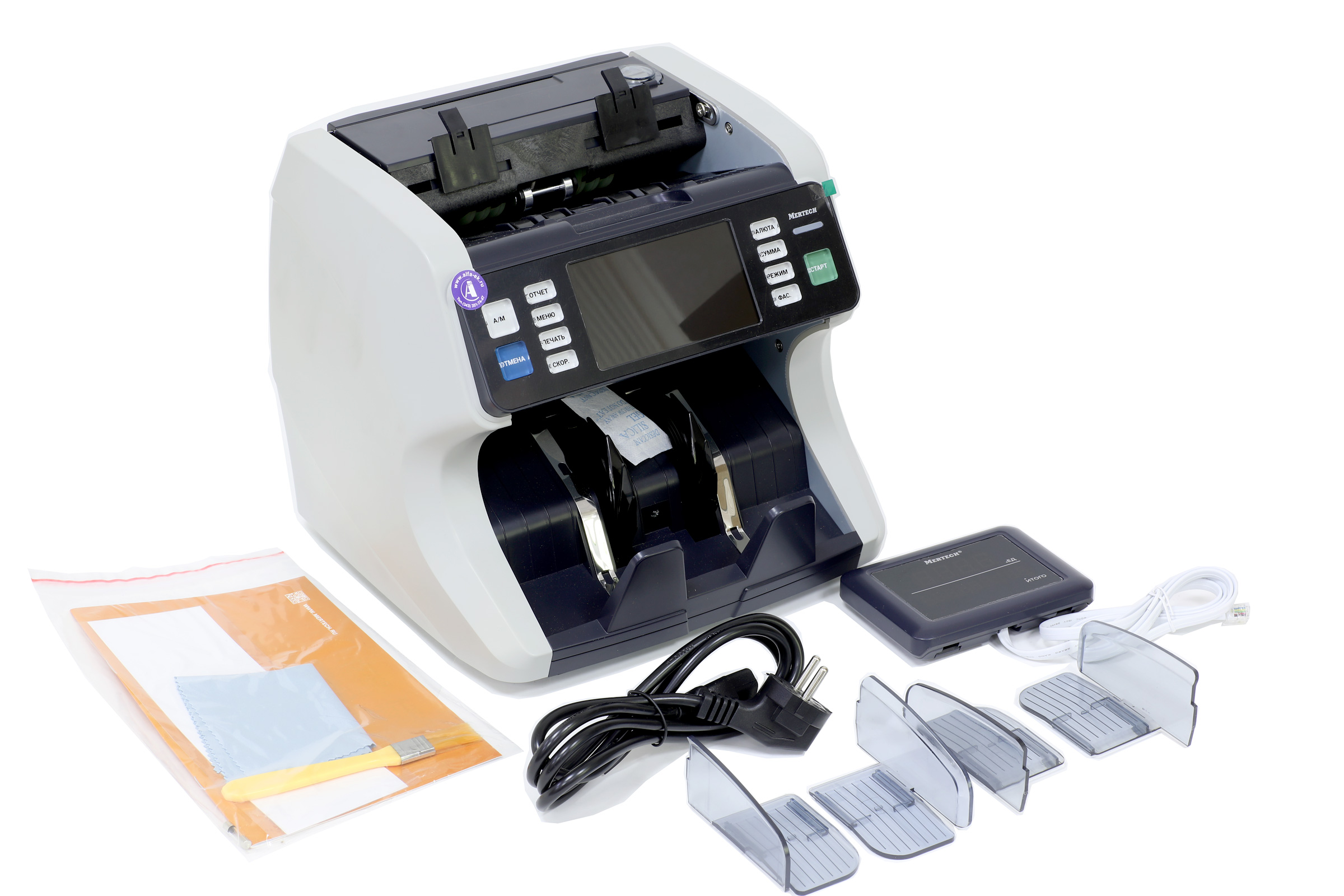 Доп. изображение №4  Счетчик банкнот Mertech C-120 DOUBLE CIS MG touch screen