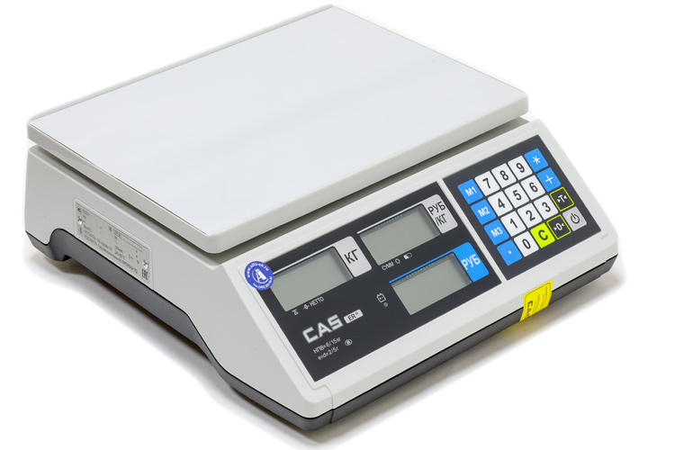 Торговые весы CAS ER-JR-15CB, белые